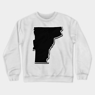 Black Vermont Outline Crewneck Sweatshirt